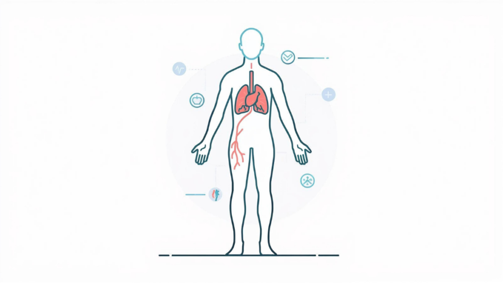 Illustration representing physical health and body function