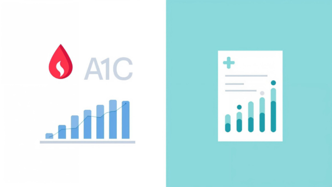 A1C levels explained with a simple illustration showing long-term blood sugar measurement