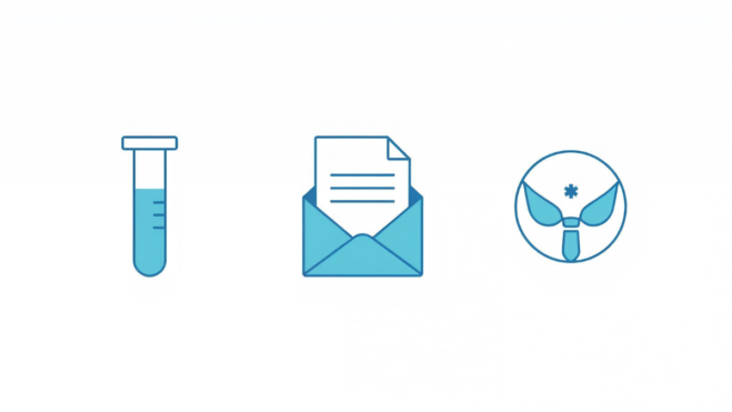 Illustration explaining thyroid blood tests including TSH levels