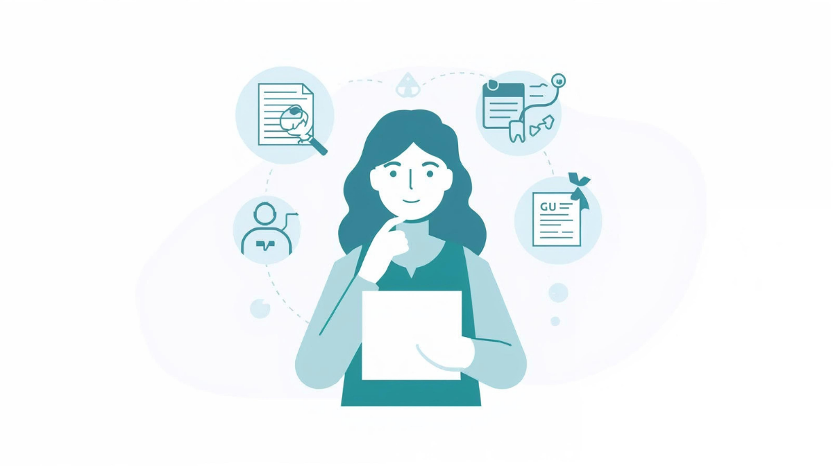 Understanding symptoms and what they mean explained clearly with calm medical icons