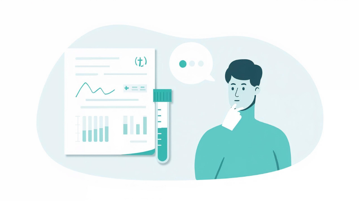 Illustration showing symptoms not matching medical test results