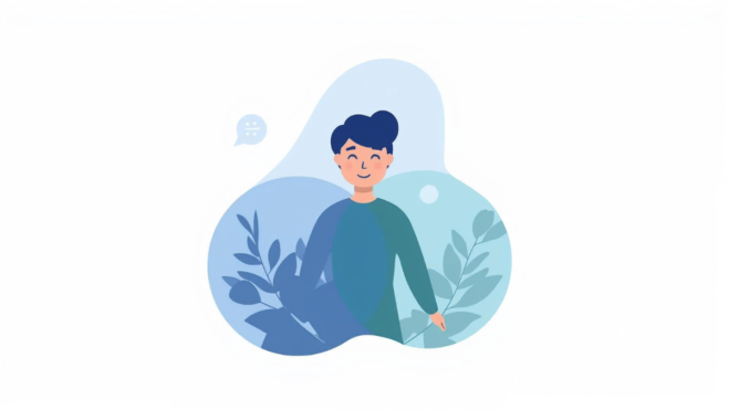 Illustration showing calm response to changing health symptoms